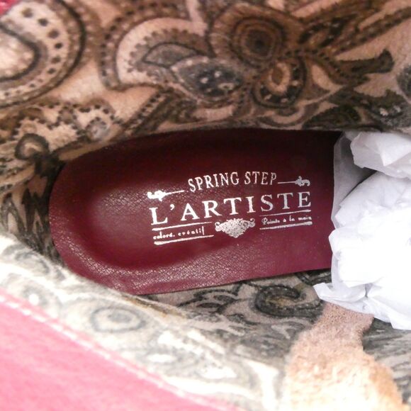 L'Artiste by Spring Step Sprint Step Natia Leather Ankle Boots Brown Women's :9 - Picture 12 of 14